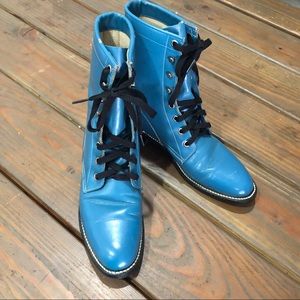 Justin Womens Leather Lace Up Western Ranch Boots